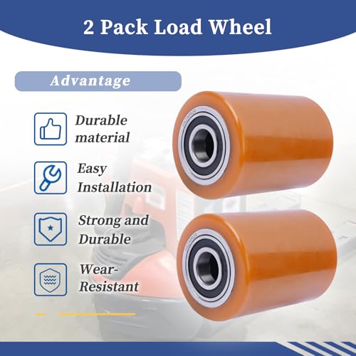Image of Load Wheel Compatible with Toyota 8HBW23 Model Electric Pallet Jack Lift Truck 2 Pcs Wheels