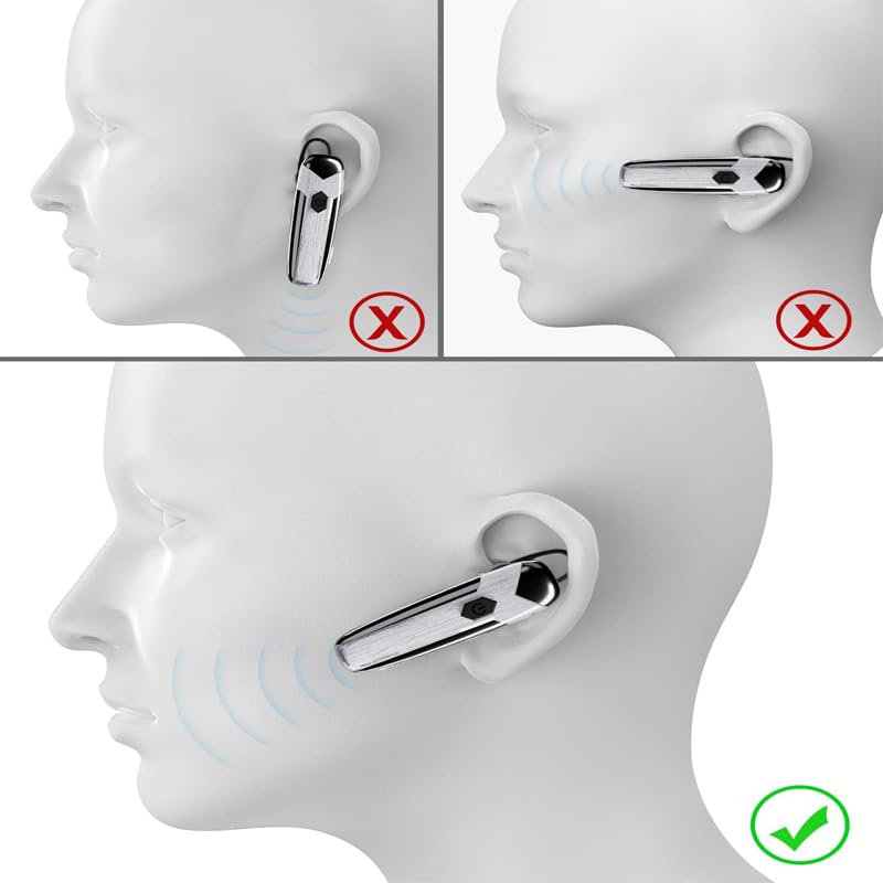 Image of Bluetooth Headset V5.3 Single-Ear Earpiece with Wireless Microphone 48H Battery, Bluetooth Earpiece - Handsfree for Driving /Truck Drivers, Compatible with iPhone, Android, Samsung