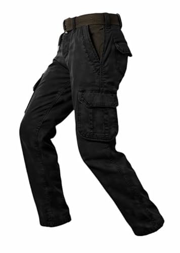 Drantren Men's Casual Cargo Pants Fashion Slim Fit Chino Work Pants with Multi Pockets Cotton Cargo Pants