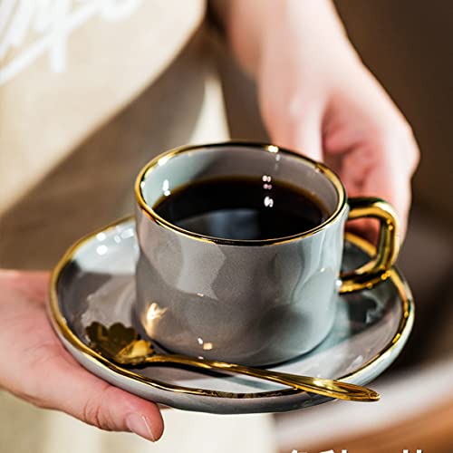 Porcelain-Espresso-Coffee-Cup-Set-with-Saucers-Spoons-and-Metal-Stand8-oz-Luxury-Cappuccino-Milk-Royal-Cups-for-Latte-Cafe-Mocha-Cappuccino-Gold-Trim-Exquisite-Set-of-63-Color