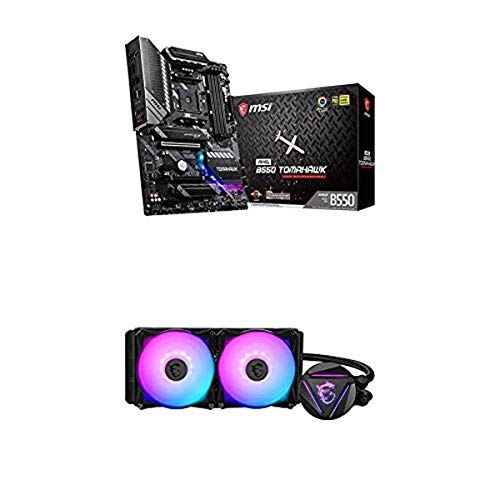 MSI MAG B550 Tomahawk Gaming Motherboard + MSI MAG CORELIQUID 240R - AIO RGB CPU Liquid Cooler