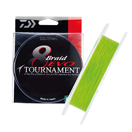 Diametro: 0,10 mm. Daiwa - Fishing Braid Tournament 8B Evo 135M 10/100 Chartreuse - 12780110