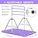 Jivifao Gymnastics Bar for Kids, Adjustable Height Gymnastic Horizontal Bars with Mat, Folding Gymnastic Training Monkey Bars, Junior Expandable Training Kip Bar for Home