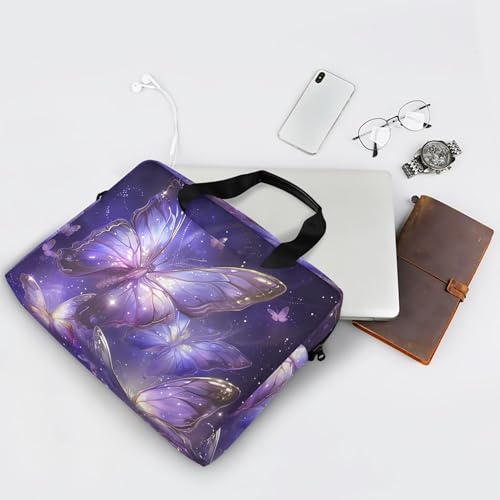 Estuche maletín para portátil mariposa morado 13-15.6" miniatura 7