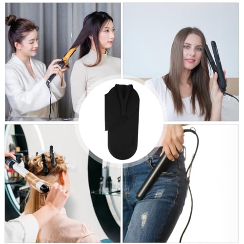 Bolso de silicona Ipetboom para plancha de pelo y rizador, resistente al calor, protector contra golpes y arañazos, ideal para viaje miniatura 3