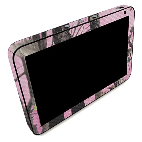 Image of MightySkins Carbon Fiber Skin Compatible with Amazon Echo Show 8 (Gen 2) - Pink Tree Camo | Protective, Durable Textured Carbon Fiber Finish | Easy to Apply | Made in The USA