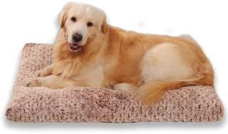 Jaspuriea Washable Dog Crate Mattress, Comfy Medium Dog Bed, Anti Anxiety Dog Beds Deluxe Plush Dog Mat with Anti-Slip Bottom,75x50x4cm