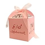 MULAIDI Caja de dulces hueca plateada Eid caja de chocolate bolsas de dulces personalizadas de Oriente Medio