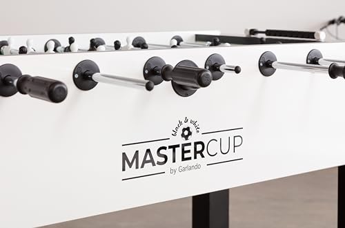 Garlando Kickertisch MasterCup Black&White, professionelle Spielstangen, robuster 75 kg Profi-Fußballtisch, Stabiler Tischfußball, Jugendliche und Erwachsene, Turnier-Tischkicker, vormontiert – Bild 7