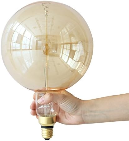 Miniatura 5 de Bombilla Edison gigante G200 incandescente vintage de 60 W, filamento espiral 110130 V, E26, bombilla de gran tamaño (G200)