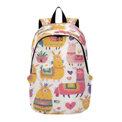 Sac à dos léger moutons coeurs colorés : protégez votre dos pendant la randonnée extérieure