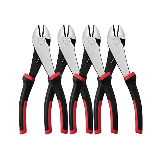 IGAN Diagonal Cutting Pliers (4 Pack), 7-inch Ultra Tough and Durable Side Wire Cutters, with a Spring-loaded Mechanism Dikes, Ideal for Electricians and Homes