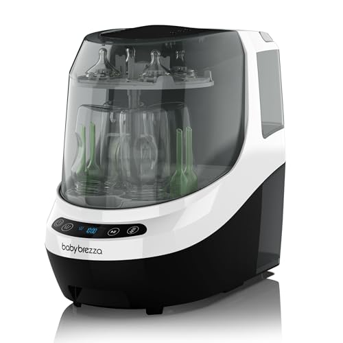Baby Brezza Bottle Washer Pro Babyflaschenreiniger Automatische Flaschenwaschmaschine für Babyflaschen Reinigt sterilisiert & trocknet Mit HEPA-Filter 20 Sprühdüsen & 6 Modi