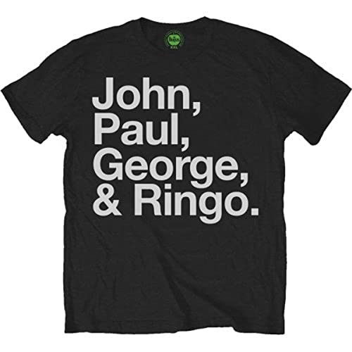 KANKAN The Beatles John Paul George and Ringo erkend T-Shirt voor mannen - Les Beatles, Paul McCartney, John Lennon, RIngo Starr, George Harrison KANKAN The Beatles John Paul George and Ringo erkend T-Shirt voor mannen