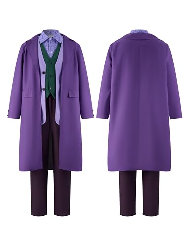 Spooktacular Creations Disfraz de villano cómico hombre, morado, para Halloween, para fiestas de cosplay (XXL)