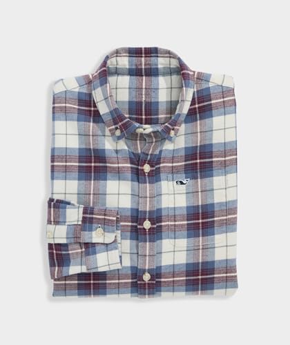 Image of vineyard vines Boys' Boys' Muskeget Plaid Vineyard Flannel Shirt
