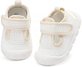 Baby Toddler Girls Boys Shoes Lightweight Breathable for Non Slip Infant First Walking Shoes Outdoor Toddlers Sneakers 6 9 12 18 24 Months White