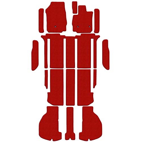 【厚さ20mm最高級マット】Aviles アルファード ヴェルファイア 30系 フロアマット(07:形状【7】, 05:無地 レッド)