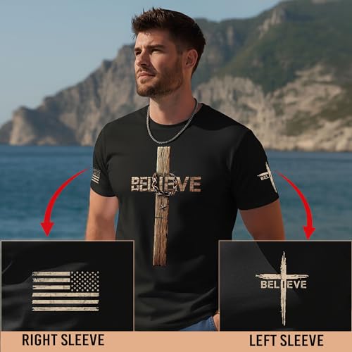 Believe Shirt, Jesus Shirts for Men, Christian Shirts for Men, Cross Shirt, Christian Tshirts 13