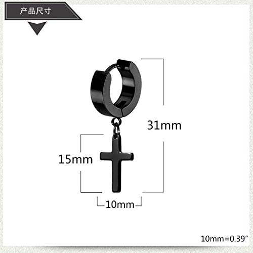 Corrente de brincos, SOFEA 6 pares/conjunto Brincos punk de aço inoxidável masculino feminino brinco