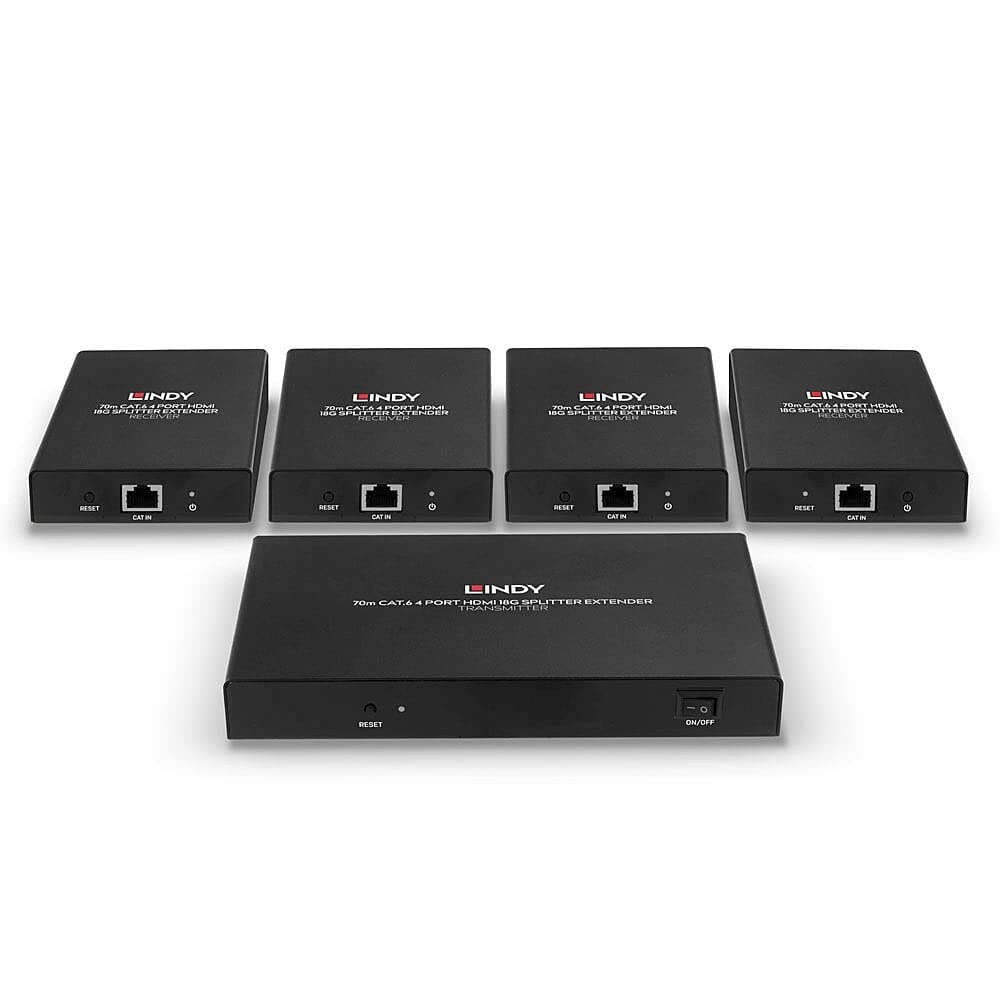 Splitter Extender Cat.6 4 port HDMI 4K60 70m