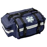 NOVAMEDIC Professional Empty Blue First Responder Bag, 17' x 9' x 7', EMT Trauma First Aid Carrier for Paramedics and Emergency Medical Supplies Kit, Lightweight and Durable
