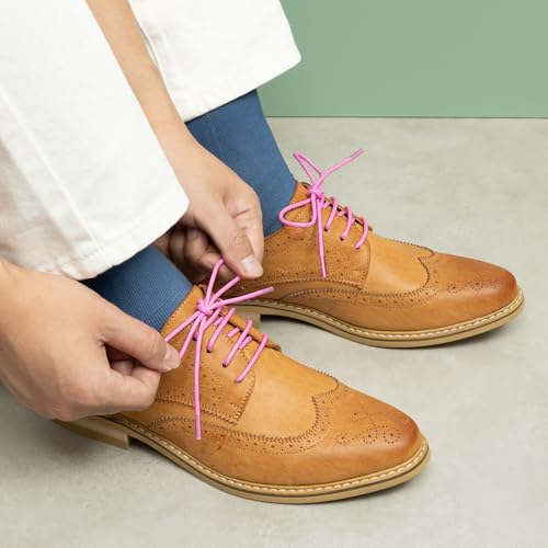 Image of Handshop 3 Pairs Dress Shoe Laces | 3 /32 inch Thin Round Waxed Shoelaces | Polished waxed sheen, tightly woven cotton, secure tie, for oxfords, derbies and chukka boots, 23 inch-63 inch sizes and 15 colors
