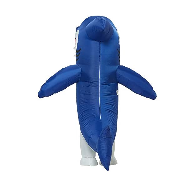 One casa inflatable costume full body shark air blow up funny party halloween costume for adult - image 7
