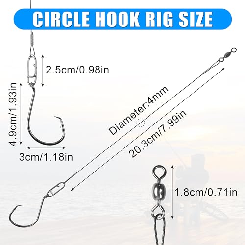JOGFFDE Señuelos Flotadores para Bagre 5 Piezas con Anzuelos Circulares Estilo Demon Dragon miniatura 3