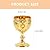 Yardwe Chalice Gold Goblet Vintage Metal Shot Glasses Retro Tiny Embossed Wine Cup 30ml Wine Liqueur Cup Church Cup Holy Altar Goblet Wine Glasses for Home Bar