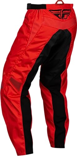 Fly Racing Calça juvenil F-16 (vermelho/preto/cinza, tamanho juvenil EUA 18)
