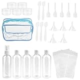 [Praktisches Reiseflaschenset] Unser Reiseflaschenset eignet sich sehr gut für Lotion, Kosmetikproben, Conditioner, Shampoo und Parfüm. Sehr gut für Reisen geeignet. Sie können Shampoo, Conditioner, Handseife, Duschgel, Kosmetik und Sonnenschutzmittel verwenden , Lotion usw. werden in einer transparenten Flasche aufbewahrt.