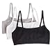 Fruit of the Loom Women'sCotton Pullover Sportsbra, White/Grey Heather/Black Hue, Size 42(Pack of 3)