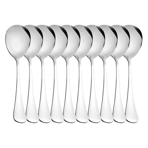 Table Spoons Set of 12 Stainless Steel Cutlery Spoons Dinner Spoon Food Grade Heavy Spoon Sets for Home Kitchen Restaurant Dishwasher Safe
