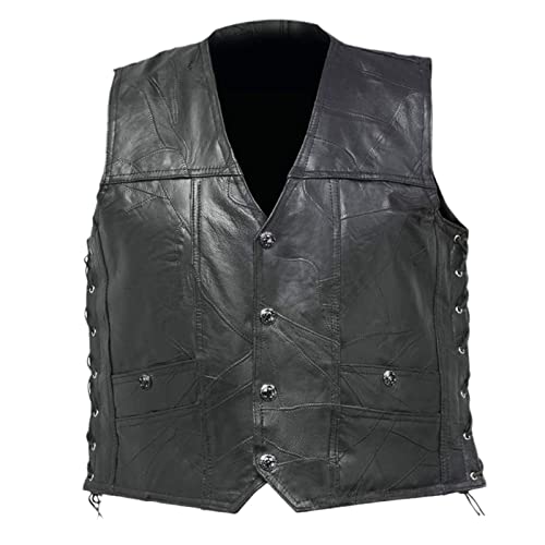 Gilet de moto en cuir pour homme : finis les blousons trop serrés en taille XXXL