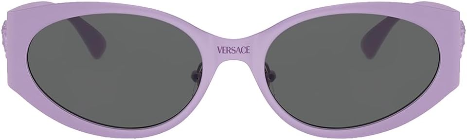 Versace Woman Sunglasses Black Frame, Dark Grey Lenses, 56MM