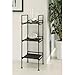 Organize It All Espresso 3 Tier Square Free Standing Storage Shelf, Dimensions: 13.12” x 11.37” x 34.13”. Easy Assembly, Espresso Finish, Storage Organization, 3 Theirs