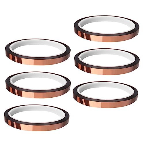 LIFKOME 6 Rolls Static Tape of Insulation Tape for Electrical Use Smooth Surface Residue Adhesive for Household and Industrial Applications