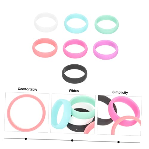 Yardwe 14 piezas anillas de silicona ergonómicas para mujer miniatura 7