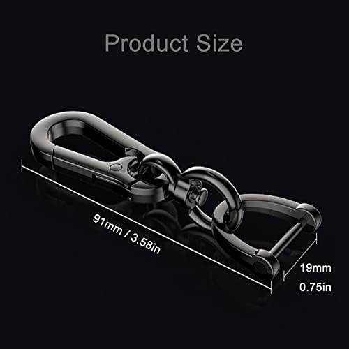 Tandrive 2Pcs Car Key Chains For Men And Women, Bright Black #TOP4