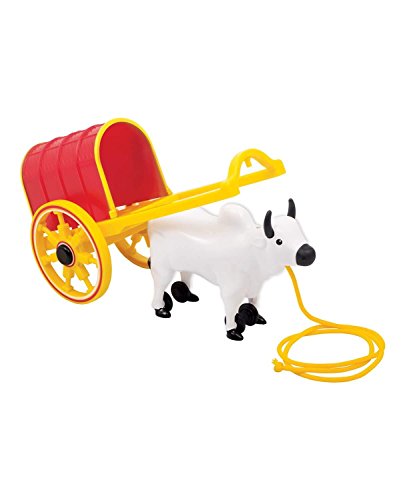 Image of Giggles - Nico The Giraffe, Pull Along Toy, 18 Months & Above, Infant and Preschool Toys&Giggles - Bullock Cart, 2 in Pull Along Toy, s, 12 Months & Above, Infant and Preschool Toys(Multicolour)
