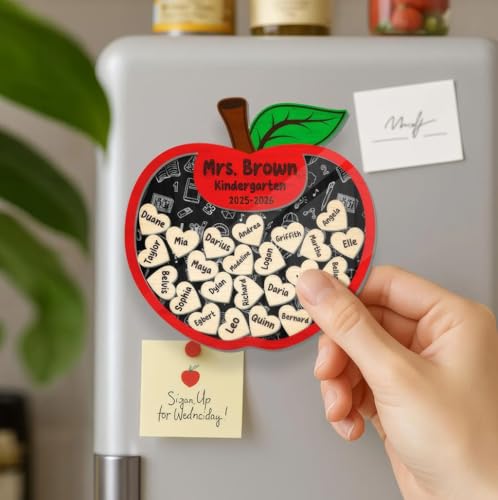 Imán decorativo personalizado para maestro de forma rectangular miniatura 1