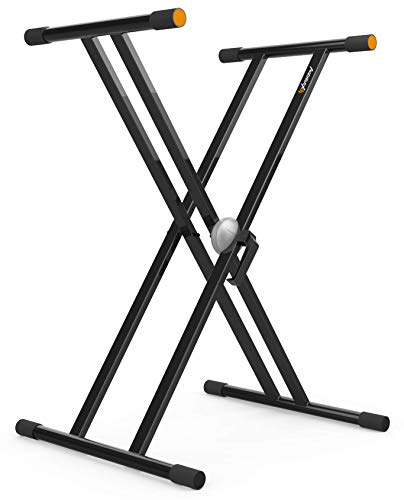 Audibax Onyx 130 Plus Black – Support Double Ciseaux pour Clavier – Support pour Clavier de Musique Électronique – Système de Réglage à Rotule à Verrouillage Facile – Charge Maximale 65 kg - Les Beatles, Paul McCartney, John Lennon, RIngo Starr, George Harrison Audibax Onyx 130 Plus Black - Support Double Ciseaux pour Clavier - Support pour Clavier de Musique Électronique - Système de Réglage à Rotule à Verrouillage Facile - Charge Maximale 65 kg