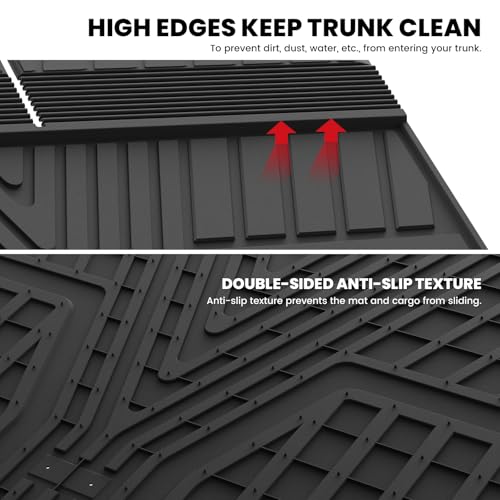 Image of LASFIT All Weather Cargo Mats for Honda Pilot 2023-2026【Custom Fit】 | Full Surround TPE Mats, Tall Walls, Non-Slip, Easy Clean, Tool-Free Install, Vehicle-Specific Accessories