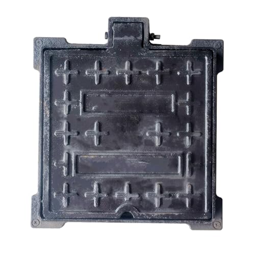 JLLEIZYZ Tapa Pozo, Canaleta Desague con Rejilla, Diseño Antideslizante En Forma De Cruz En La Parte Superior, Adecuado para Patios, Entradas De Vehículos, Sótanos(30cm/11.8in)