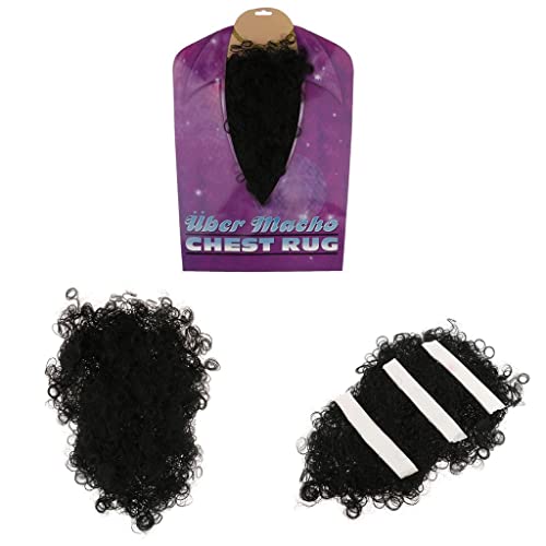 Peluca de pelo en el pecho texturizada estilo retro setentero para disfraces de hombre 2
