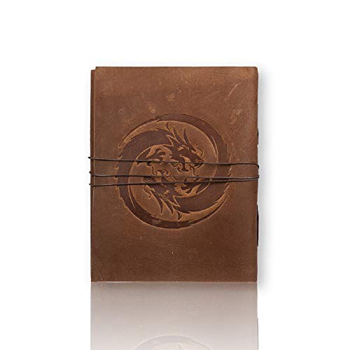 PRASTARA Leather Embossed Poetry Journal Notebook with Blank Paper Book and Beautiful Pocket Diary for Men and Women