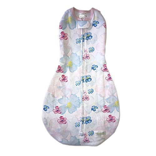 Image of Woombie Grow with Me Baby Swaddle, Convertible Swaddle Fits 0-9 Months, Expands to Wearable Blanket for up to 18 Months, Flowy Flowers