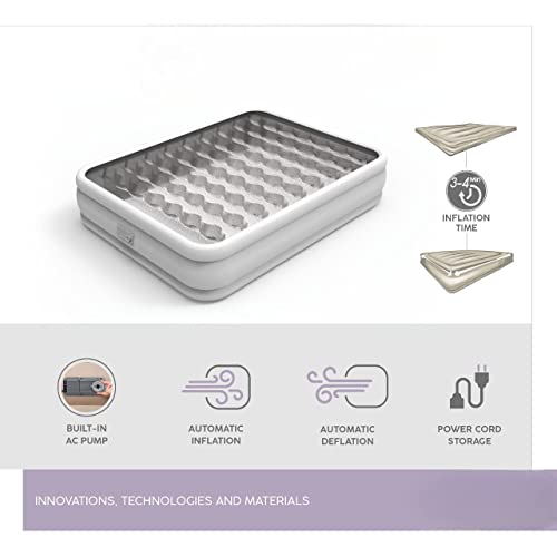 Image of FunZone Inflatable Premium Air Mattress with Inbuilt Inflation Pump (Single)