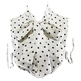 Amagogo Damenkragen Schicker Fake Collarkragen für Damen Aus Robustem Nylon mit Dekorativer Schleife Und Punktmotiv für Berufsoutfits Freizeit Geschenk, Weißer Hintergrund